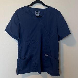 Cherokee Authentic Workwear Revolution Navy Blue V-Neck Scrub Top